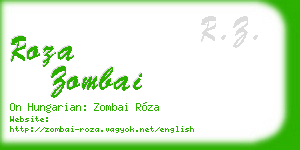 roza zombai business card